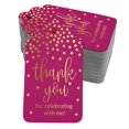 thumbnail image 1 of Inkdotpot Real Gold Foil ThankYou For Celebrating With Me Birthday Tags Favor Hang Paper Tags 100 Pack, 1 of 1