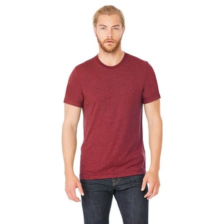 Bella Canvas Mens CVC Jersey Tee, 3XL, Heather Cardinal
