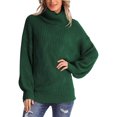 thumbnail image 3 of Faithtur Chandail à Col Roulé Mignon pour Femmes Couleur Unie Manches Longues Tricot pour Automne Mode Urbaine Chaud, 3 of 6