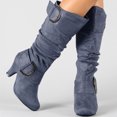 thumbnail image 2 of B91xZ Womens Boots Fall Knee High Pull on Fall Weather Winter Boots,Gray 8.5, 2 of 4
