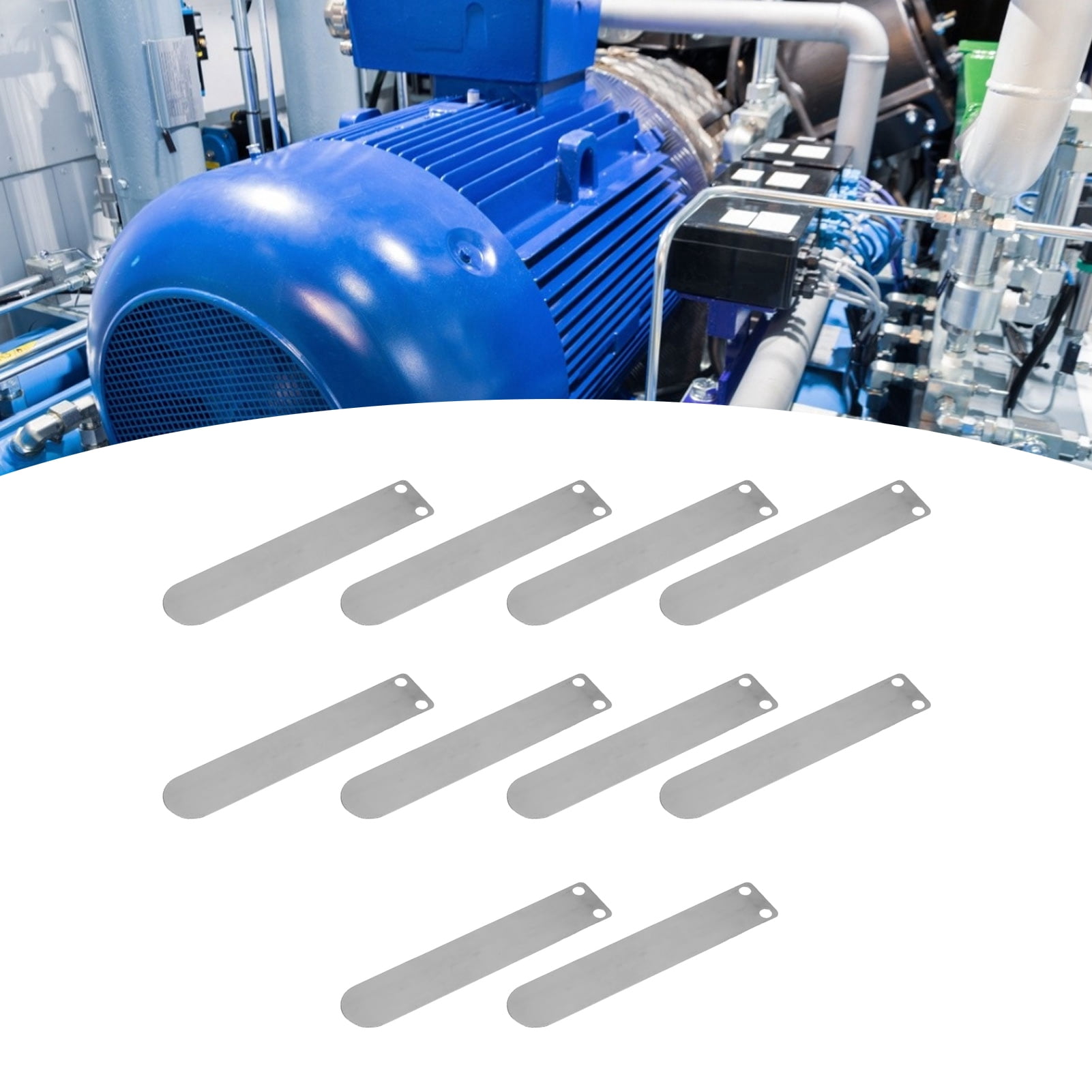 Air Compressor Valve Plate Tongue Shape Cast Iron Intake and Exhaust Kit, 80mm Cylinder, 10 Plates