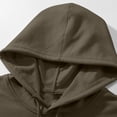 thumbnail image 3 of Yuyuzo Mens Hoodies Solid Color Long Sleeve Fashion Pullover Tops Drawstring Sweatshirt with Pocket, 3 of 6
