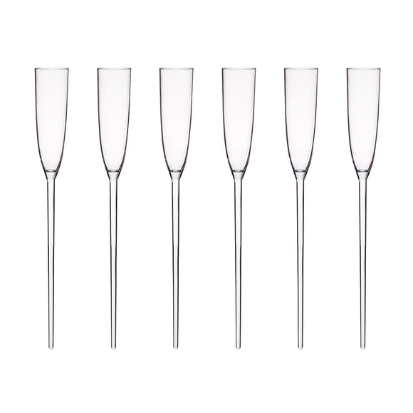 Floating Champagne Flutes for Pool Party - 6oz Floating Glasses for Celebrations Floating Glasses Set of 6 Water- Pool Barware Glass & Bottle Category 6PCS