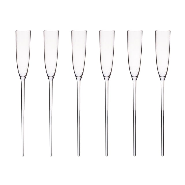 Floating Champagne Flutes Elegant Pool Party Drinkware Stemware Set for Celebrations and Events 6PCS
