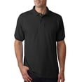 thumbnail image 4 of Hanes Cotton-Blend Men`s Jersey Polo, XL, Black, 4 of 5