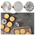 thumbnail image 2 of Biscuit Making Mold with Wooden Handle Diamond Biscuit Making Mold Spiral Coil Flower Shape Mold, 2 of 8