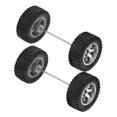 thumbnail image 1 of CUITING 1 Paire de Roues de Voiture Jouet Remplaçables 1/64 Roue de Pneu de Voiture Jouet pour Remplacement, 1 of 7