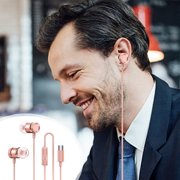 ZZkhGO Metal In-ear Headphones, Type-C Plug Flat Port Earbuds, High Definition Sound with Microphone