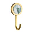 thumbnail image 1 of Clearance! beishanbush Coat Hook Wall Mounted Round Robe Hook Brushed Gold Towel Hook Heavy Duty Coat Rack for Bathroom Entryway Kitchen Living Room Non Hole Installation One Size Multi-Color, 1 of 9