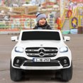 thumbnail image 3 of Costway Licensed Mercedes Benz x Class 12V 2-Seater Kids Ride On Car w/ Trunk White, 3 of 10