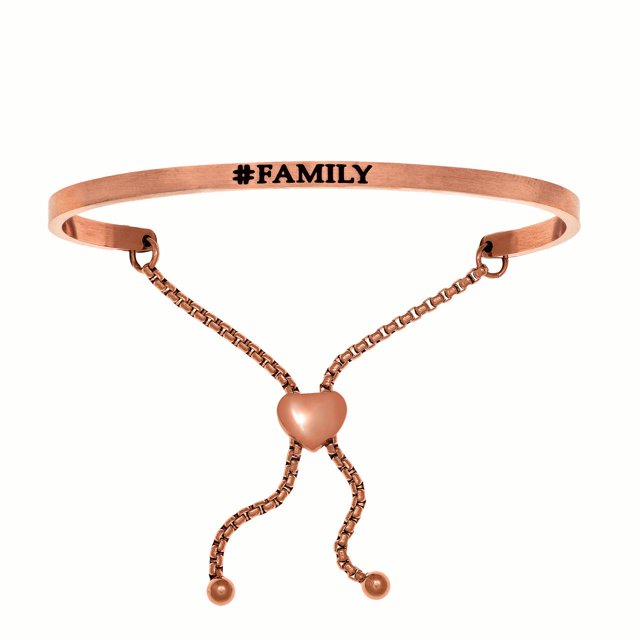 Intuitions Bracelet Carré en Satin d'Acier Inoxydable pour Famille, 7 Pouces