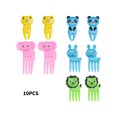 thumbnail image 4 of 10 Pieces Mini Animals Food Picks Kids Lunch Box Decor Cute Style Cartoon Reusable Toothpicks for Fruit Dessert Pastry Snacks Elephant, 4 of 9