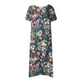 thumbnail image 2 of Cameland Robe d'Été pour Femme Décontractée à Col en V avec Boutons, Manches Courtes, Imprimée, Coupe Évasée, avec Poche, 2 of 3