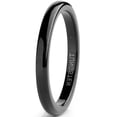 thumbnail image 2 of Tungsten Carbide Black Men's Wedding Band Ring 2MM, 2 of 5