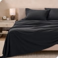 thumbnail image 2 of Bare Home Cozy Fleece Sheet Set - Extra Plush Polar Fleece - Deep Pocket - Twin XL, Black, 2 of 8