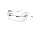 thumbnail image 2 of Sterilite HingeLID Storage Bin 38 L, Clear Latch Bin with Easy Access Open and Comfort Grip Handles, 2 of 10