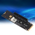thumbnail image 3 of NGFF/M.2 à PCIE X4 Carte Montante, PH47 NGFF/M.2 à PCI-E X4 Carte d'Extension NGFF/M.2 à PCI-E Carte Adaptateur avec Indicateurs LED, pour 2260/2280 M.2 SSD Module Slot, 3 of 8