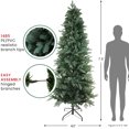 thumbnail image 4 of Northlight Real Touch™️ Green Slim Washington Frasier Fir Artificial Christmas Tree - Unlit - 7.5', 4 of 6