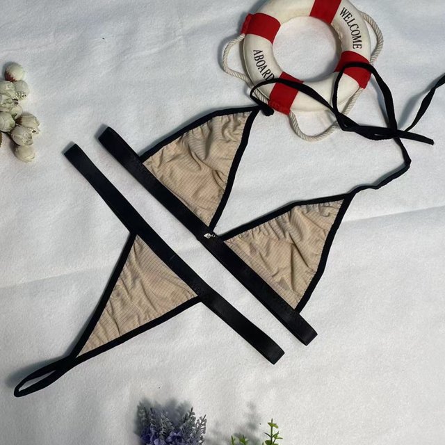 XZNGL Women Sexy Transparent Underwear Sling Solid Color Shortened Underwear Set