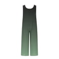 thumbnail image 4 of Combinaison Décontractée pour Femmes, Sans Manches à Col Rond avec Motif Imprimé, Poches à Boutons et Taille Élastique, Vert Militaire, Taille g, 4 of 5