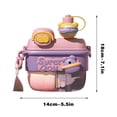 thumbnail image 1 of Water Bottle with Strawcreative Straw Water Cup Large Cute Kawaii Use Water Bottle One Cup of Two Different Drinks Two Straws Drinking Cup Split Cup for Kids Teens Student, 1 of 3