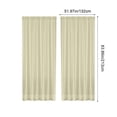 thumbnail image 3 of ZENGHUIJ Solid-Color Double-String Polyester Curtain Sheers Semi-Sheer Curtains Rod-Pocket Style Semi-Sheer Curtains, 3 of 6