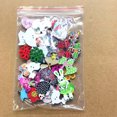 thumbnail image 3 of Coofit 50PCS Wood Button Decorative Cute Cartoon Pattern DIY Craft Button Sewing Button, 3 of 6