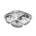 thumbnail image 4 of Dvkptbk Bento Box 304 Stainless Steel Student Compartmentalized Plates Back to School Gifts, 4 of 5