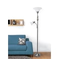 thumbnail image 2 of Elegant Designs 2 Light Mother Daughter Floor Lamp with White Marble Glass, 2 of 6