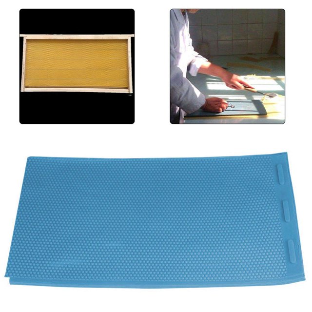 Apiculture Feuille de Cire d'Abeille Moule Feuille de Presse Moule 2PCS Base Cire Presse Feuille Moules Abeille 2PCS pour la Cire de Ruche Doux Durable