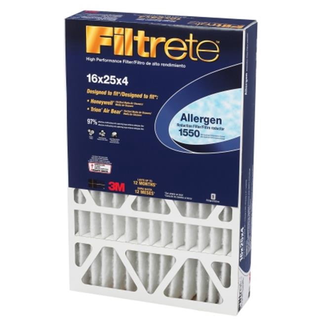 3 m DP01DC-4 Filtres de Réduction des Allergènes 16 Po X 25 Po X 4 Po 1550 Lot de 4