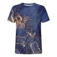 thumbnail image 5 of Qertyioot Hommes Imprimer Manches Courtes Col Rond T-shirt Casual Mode Manches Courtes Été Clair, 5 of 5
