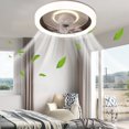 thumbnail image 4 of Ceiling Fans with Lights and Remote Clearance,360 °Moving Modern Ceiling Fans with Lights and Remote,Dimmable Low Profile Ceiling Fan,Flush Mount Bladeless Ceiling Fan for Bedroom Home Restaurant, 4 of 5