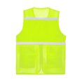 thumbnail image 4 of RUNQHUI Men Women Zipper High Visibility Reflective Safety Vest Construction Work Mesh Fabric Work Clothes Fluorescent Yellow 190, 4 of 7