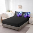 thumbnail image 4 of YST Tree Of Life Black Blue Botanical Comforter Set, 7-Piece, King, 4 of 5