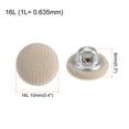 thumbnail image 2 of Unique Bargains 10pcs 16L Fabric Cloth Covered Button 10mm Round Metal Shank Sewing Buttons for Suits Dress Blouses, Beige, 2 of 5