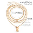 thumbnail image 2 of Layered Gold Necklaces Women Stackable Jewelry Teen Girls Hop Hottie Pendant Set Fashionable Chain Designs, 2 of 7