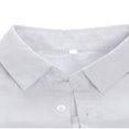 thumbnail image 3 of Mens Linen Button Up Casual Short Sleeve Slim Fit Shirts, 3 of 6