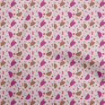 thumbnail image 1 of oneOone Rayon Pale Pink Fabric Autumn Craft Projects Decor Fabric Printed By The Yard 56 Inch Wide, 1 of 4