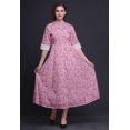 thumbnail image 2 of Bimba Robe Chemise Décontractée à Imprimé Floral pour Femme, Robe Évasée Mi-Mollet de Fête - X-Grand, 2 of 5