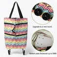 thumbnail image 4 of Chariot de Courses Pliable en Tissu Doux avec Roues Pliantes, Sac de Courses Réutilisable pour Courses Ou Voyage, 4 of 9