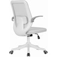 thumbnail image 1 of BestOffice Ergonomic Home Office Chair, Breathable Mesh Task Chair with Lumbar Support & Flip-Up Armrests for Conference Room Use, White, 1 of 7