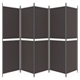 thumbnail image 2 of vidaXL 5-Panel Room Divider Brown 250x180 cm Fabric, 2 of 5