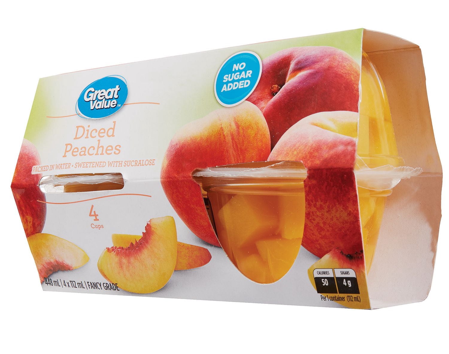 Great Value Coupe de Fruits aux Pêches en dés