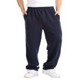 thumbnail image 1 of Men Autumn Casual Sweatpants Solid Color Elastic Middle Waist Loose Joggers Trousers Plus Size, 1 of 6
