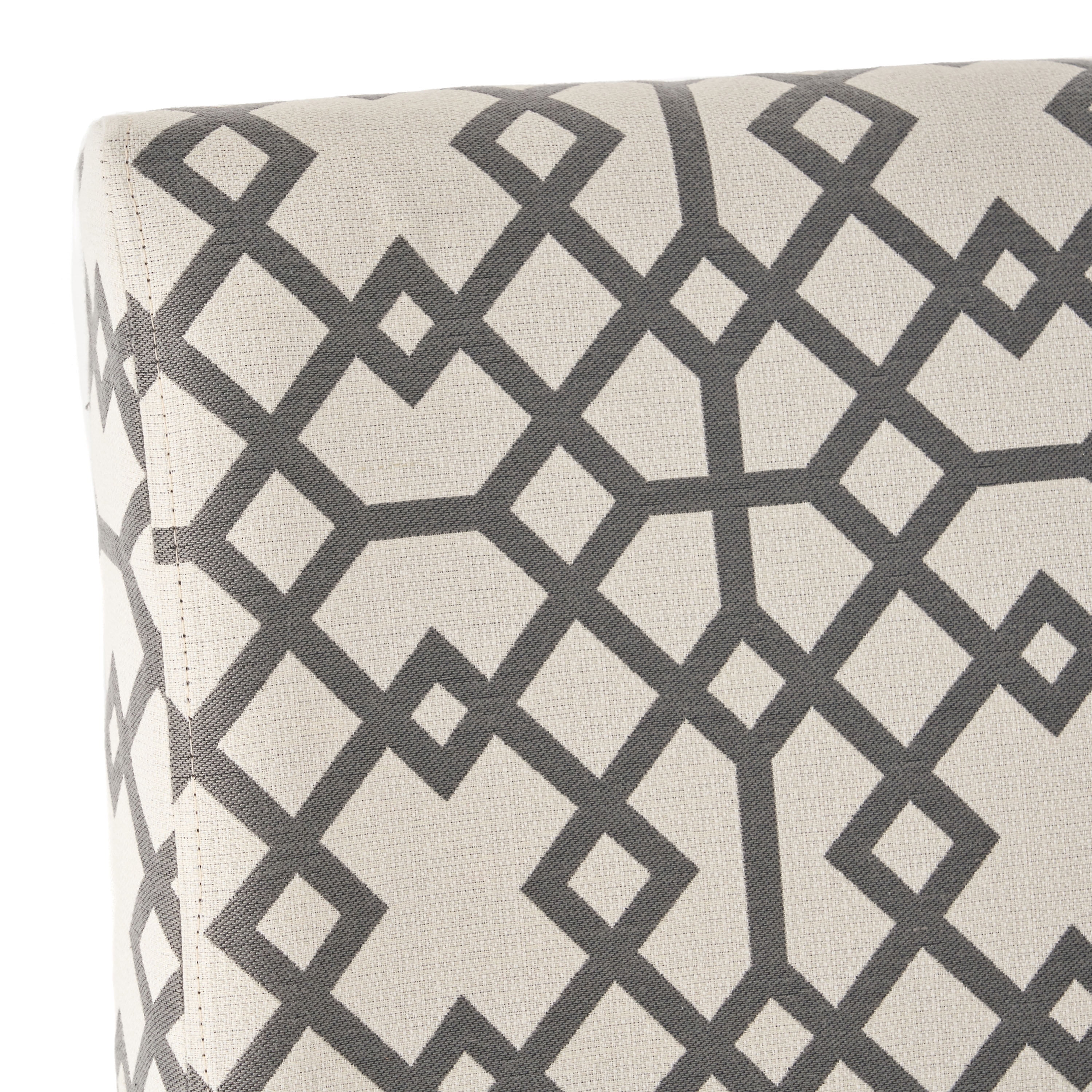 Fauteuil d'appoint contemporain Noble House, siège rembourré moelleux, gris et ivoire