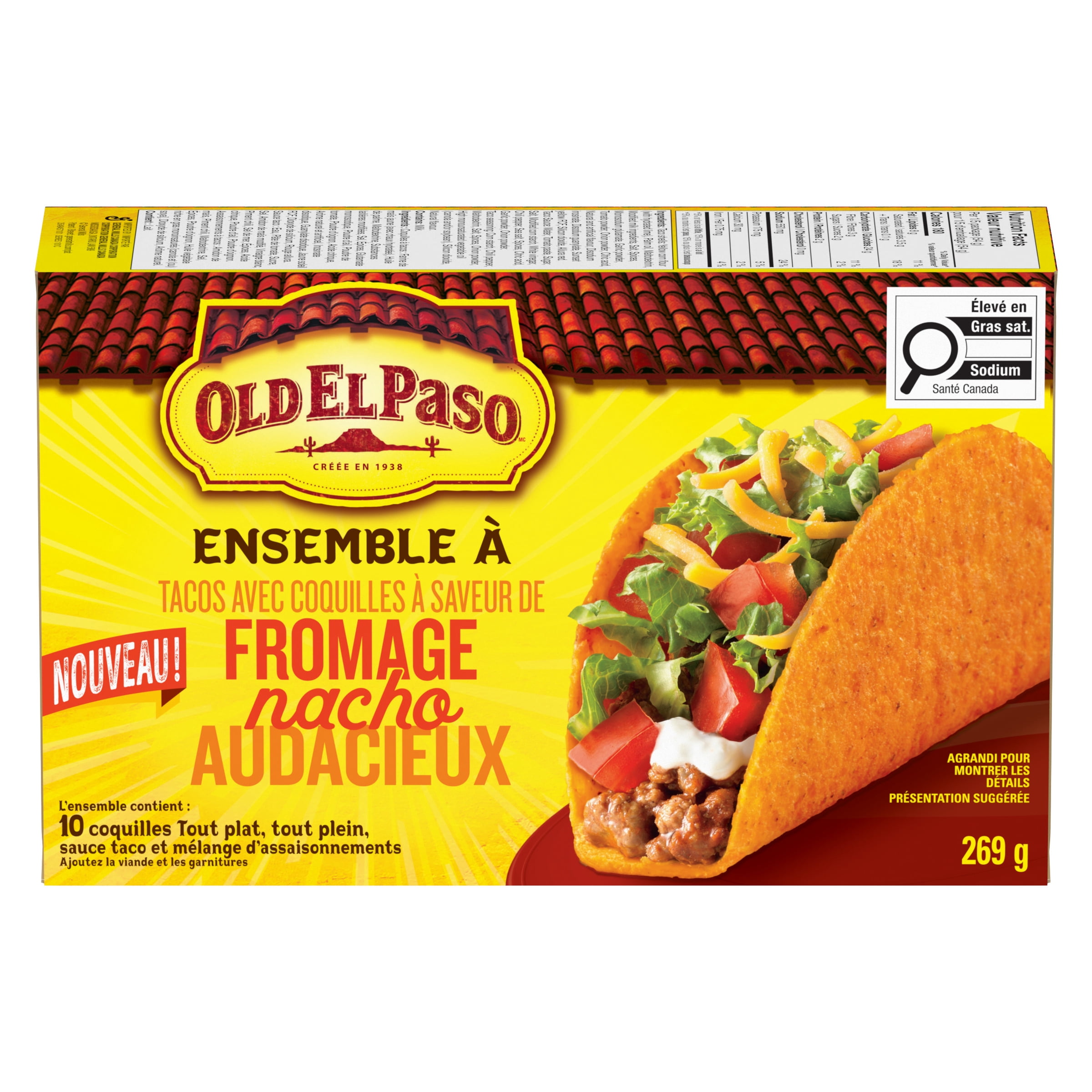 Old El Paso Bold avec kit de dîner au fromage nacho