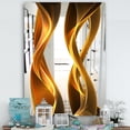 thumbnail image 3 of Designart 'Gold Wave II' Modern Mirror - Wall Mirror - 24x36, 3 of 3