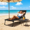 thumbnail image 2 of Outsunny Chaise Longue de Plage Portative - Ensemble de 1, Noire, 2 of 10