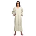 thumbnail image 3 of Moomaya Chemise de Nuit Boutonnée à Col Marin en Coton Imprimé pour Femmes, 3 of 5